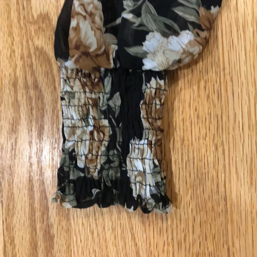 NWT Flower Rose Printed Mini Dress - Picture 2 of 6